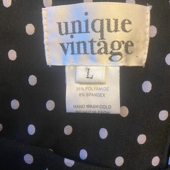 Black and White Vintage Polka Dot Dress Size Large Belted Halter Backless - Picture 4 of 4